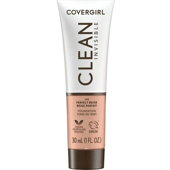 🦋 Pick 5/$25 CoverGirl Perfect Beige Clean Invisible Foundation New FullSz - Picture 1 of 6